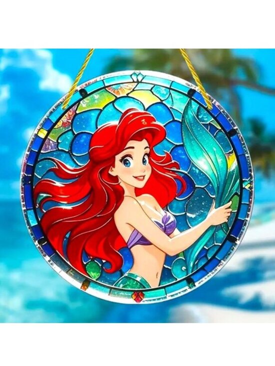 Suncatcher DIsney Little Mermaid Ariel Princess Other - Suncatcher Little Mermaid Ariel Disney Hanging Window Decor Colorful Princess